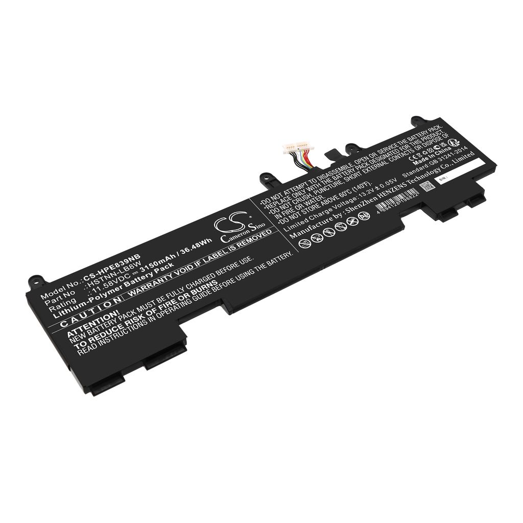 Batteri til HP WP03XL,HSTNN-LB8W,HSTNN-OB2J,M64305-421,M73466-005 3150 mAh