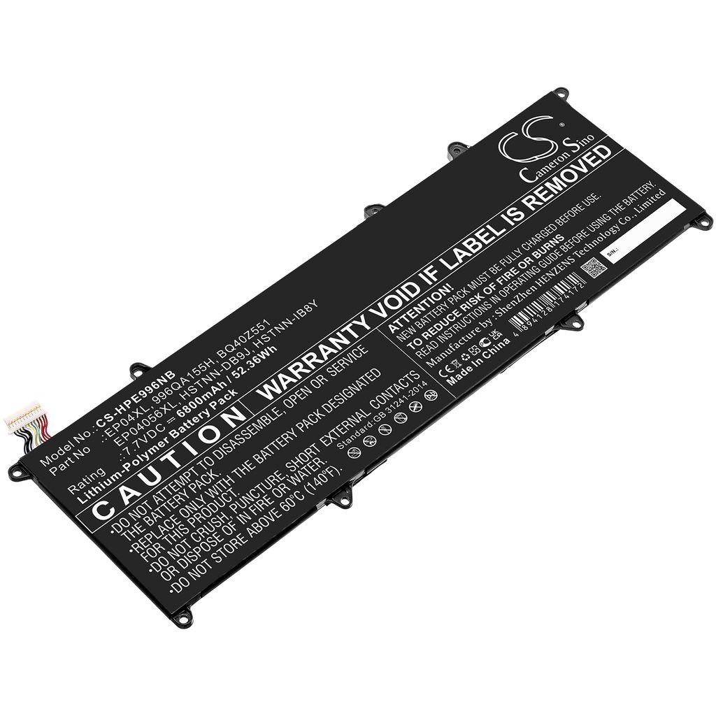 Batteri til HP EP04XL,996QA155H,BQ40Z551,EP04056XL,HSTNN-DB9J,HSTNN-IB8Y,L52448-1C1,L52448-241,L52581-005,PHM2230DL 6800 mAh
