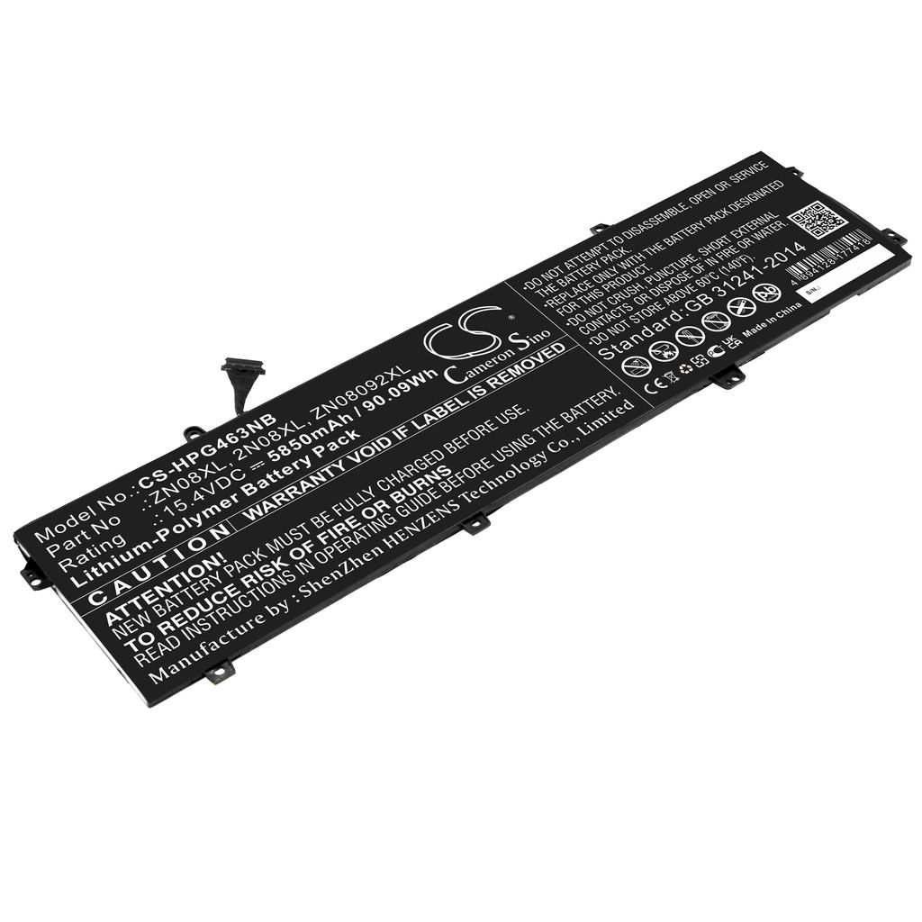 Batteri til HP 2N08XL,907428-2C1,907584-850,907584-852,HSN-C02C,HSTNN-DB7U,ZN08092XL,ZN08XL 5850 mAh
