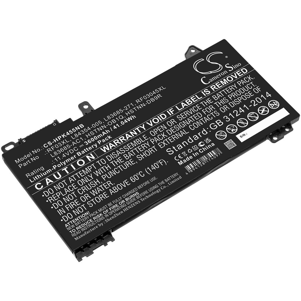 Batteri til HP RF03XL,L84354-005,L83685-271,L83685-AC1,HSTNN-OB1Q,HSTNN-DB9R,RF03045XL 3600 mAh