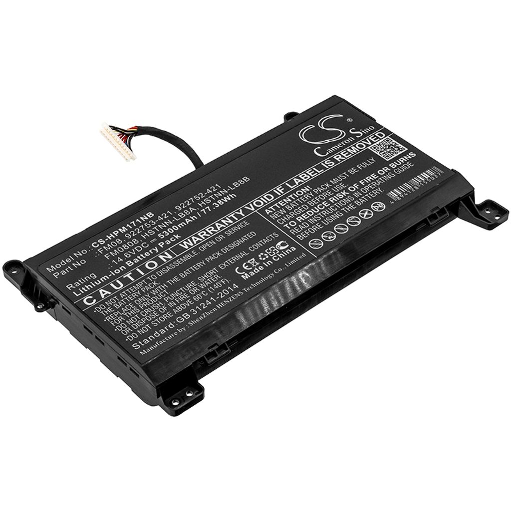 Batteri til HP 922753-421,HSTNN-LB8A,FM08,FM08082-CL,922752-421,FM08086,922976-855,FM08086-CL,HSTNN-LB8B,TPN-Q195,F 5300 mAh