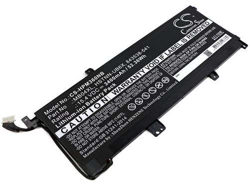 Batteri til HP MB04XL,HSTNN-UB6X,843538-541,844204-850,844204-855,MB04055XL,MBO4XL,TPN-W119,TPN-W120 3400 mAh