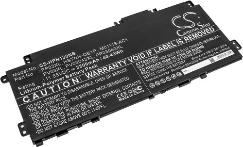 Batteri til HP PP03XL,HSTNN-OB1P,M01118-AC1,M01144-005,PP03043XL,PV03043XL,PV03XL,HSTNN-DB9X,M01118-241,HSTNN-LB8S, 3500 mAh