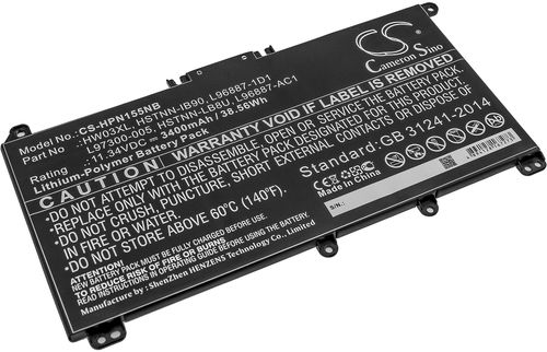 Batteri til HP HW03XL,HSTNN-IB90,L96887-1D1,L97300-005,HSTNN-IB9O,HSTNN-LB8U,HSTNN-OB2A,L96887-421,L96887-AC1 3400 mAh