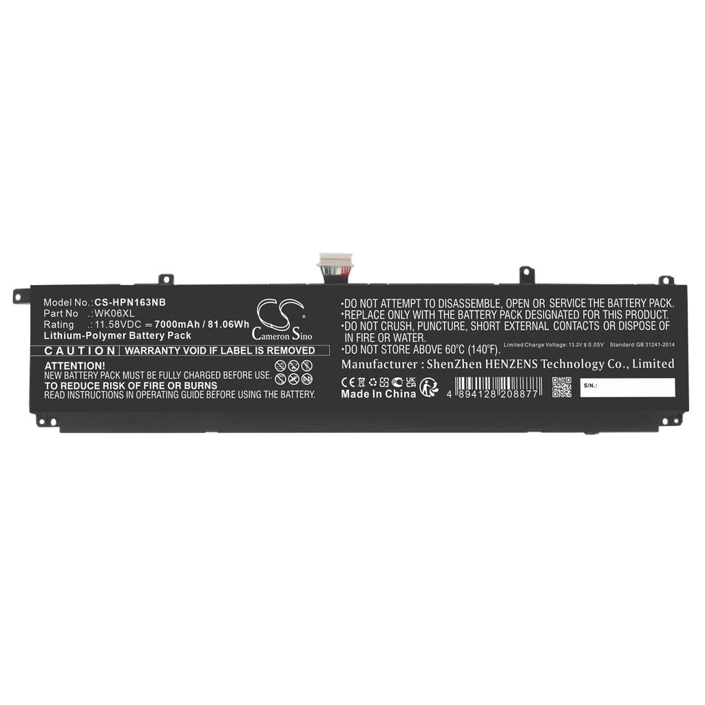 Batteri til HP WK06XL,M41711-005,M41640-AC1,TPN-Q280,HSTNN-OB21,TPN-Q266,TPN-Q265 7000 mAh