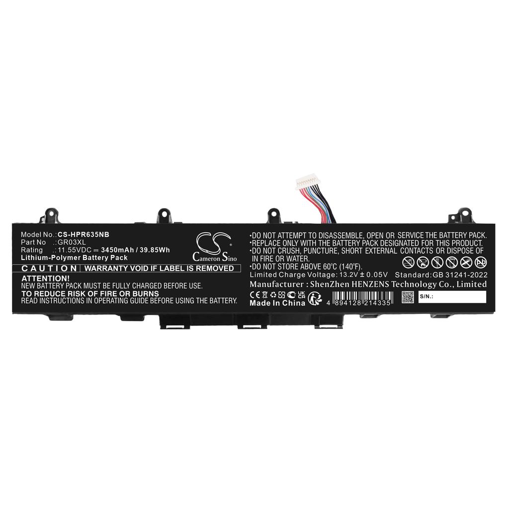 Batteri til HP GR03042XL,GR03XL,M12328-2C1,M12328-2D1,TPN-DB0D 3450 mAh