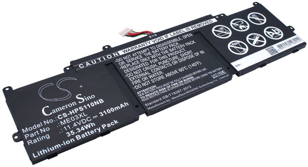 Batteri til HP ME03XL,787521-005,787089-541,HSTNN-UB6M,787089-421,787089-542,HSTNN-LB6O,TPN-Q154,TPN-Q155,TPN-Q156 3100 mAh