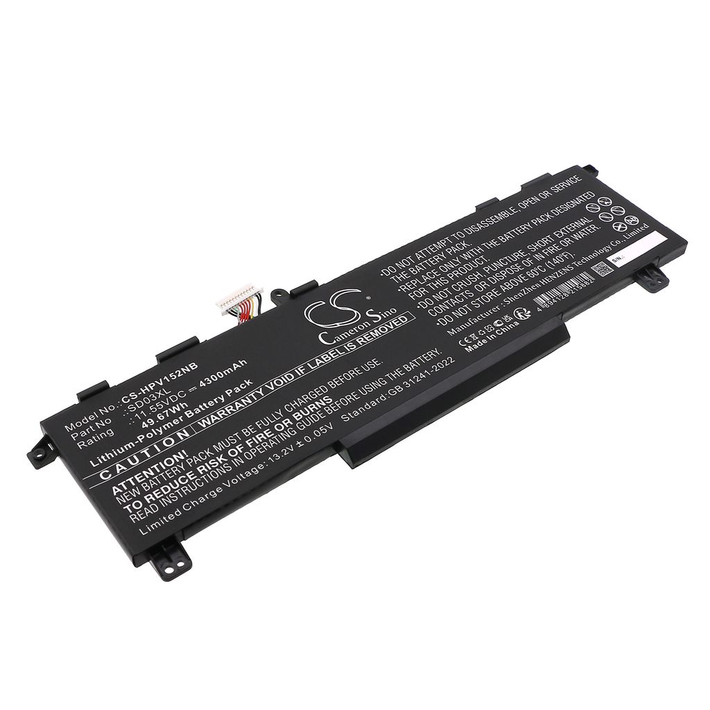 Batteri til HP HSTNN-OB1R,L84357-AC1,L84394-005,SD03XL 4300 mAh