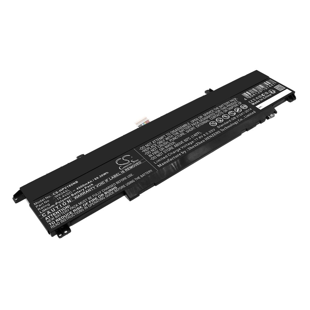 Batteri til HP WK04XL,HSTNN-IB9V,HSTNN-OB2C,M38822-171,M38822-1D1,M38822-AC1,M39179-005,WK04070XL 4500 mAh