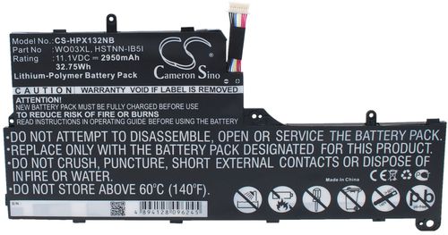 Batteri til HP WO03XL,HSTNN-IB5I,725496-1B1,725606-001,3ICP/59/121,725496-171,W003XL,W0O3XL,WOO3XL 2950 mAh