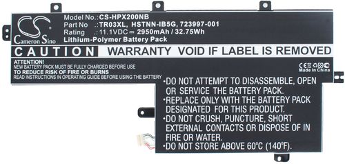 Batteri til HP TR03XL,HSTNN-IB5G,G96TA016H,HSTNN-DB5G,723922-2B1,723922-171,723997-001 2950 mAh