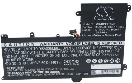 Batteri til HP MA02XL,HSTNN-IB5B,722231-001,721895-421,721895-2C1,TPN-Q127,HSTNN-DB5B,HSTNN-LB5B,MA02025XL,721895-1 3350 mAh