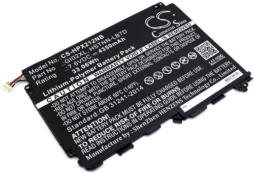 Batteri til HP GI02XL,HSTNN-LB7D,832489-421,833657-005,TPN-Q169,841565-001 4350 mAh