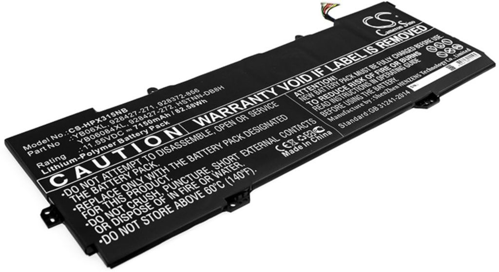 Batteri til HP YB06XL,928372-856,928427-271,928427-272,HSTNN-DB8H,YB06084XL 7150 mAh