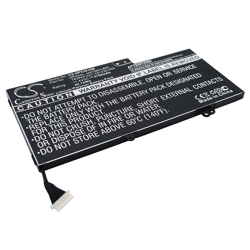 Batteri til HP NP03XL,HSTNN-LB6L,760944-421,761230-005,760944-541,767068-005,TPN-Q146,TPN-Q147,TPN-Q148,TPN-Q149 3750 mAh