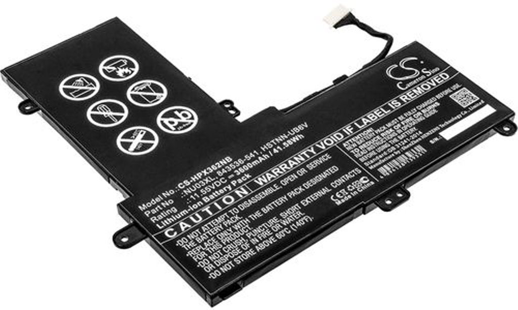 Batteri til HP NU03XL,843536-541,844201-850,844201-855,HSTNN-UB6V,TPN-C128,TPN-W117,844201-856 3600 mAh