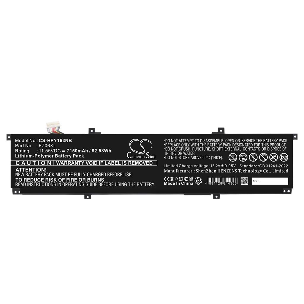 Batteri til HP FZ06083XL,FZ06XL,M47636-2C1,M47636-2D1,M48025-005,TPN-DB0I 7150 mAh