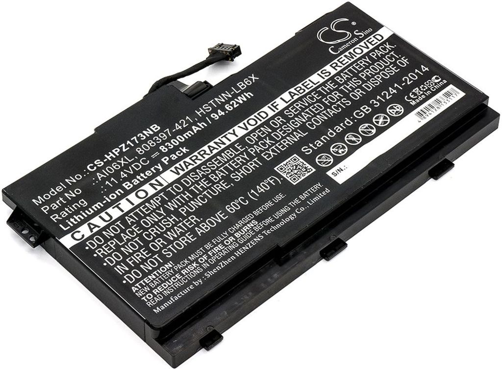 Batteri til HP AI06XL,808397-421,HSTNN-C86C,HSTNN-LB6X,808451-001,808451-002,A106XL,AI06096XL,AI06096XL-PR 8300 mAh
