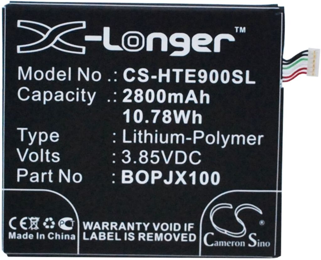 Batteri til HTC 35H00239-00M,BOPJX100,B0PJX100,35H00239-09M 2800 mAh