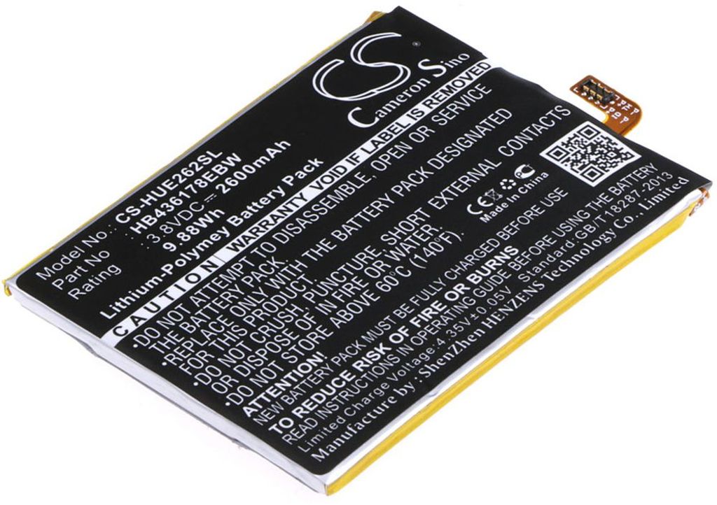 Batteri til Huawei HB436178EBW,HB436178EBW+ 2600 mAh