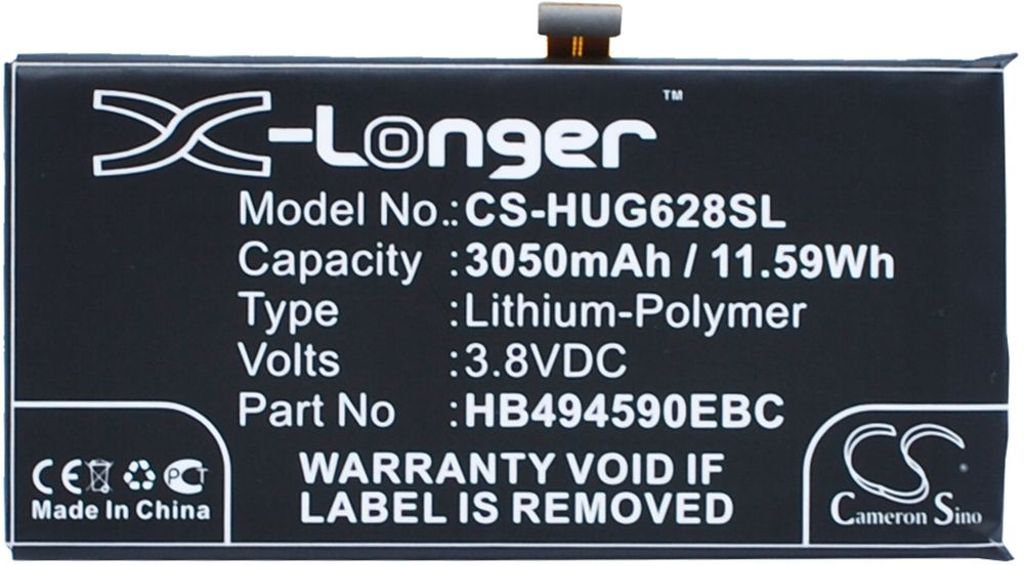 Batteri til Huawei HB494590EBC,HB494590EBW 3050 mAh