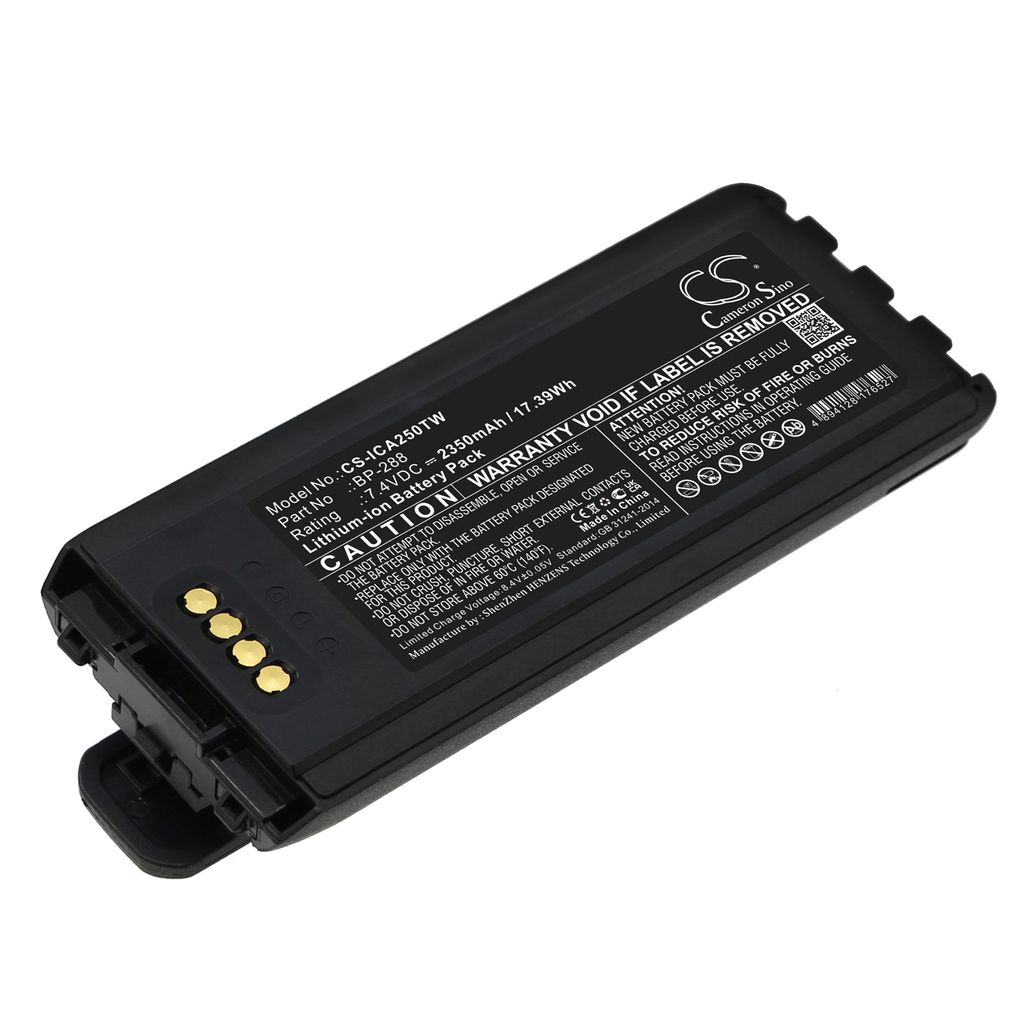 Batteri til Icom BP-288,BP-289 2350 mAh