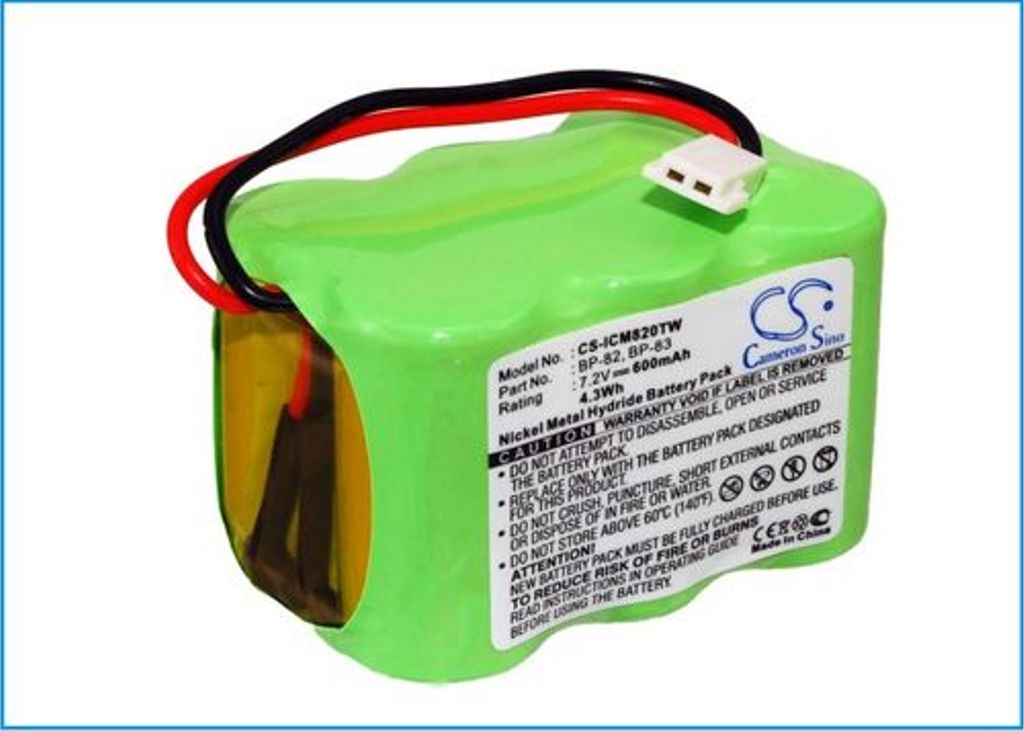 Batteri til Icom BP-82,BP-83,BP-84,BP-85,94506577 600 mAh