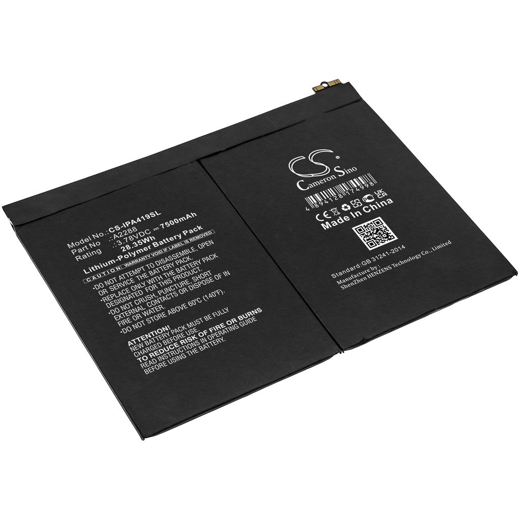 Batteri til Apple A2288 7500 mAh