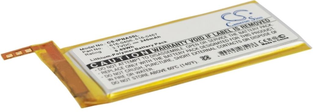 Batteri til Apple 616-0406,P11G73-01-S01,616-0467 240 mAh
