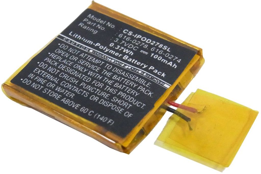 Batteri til Apple 616-0278,616-0274 100 mAh
