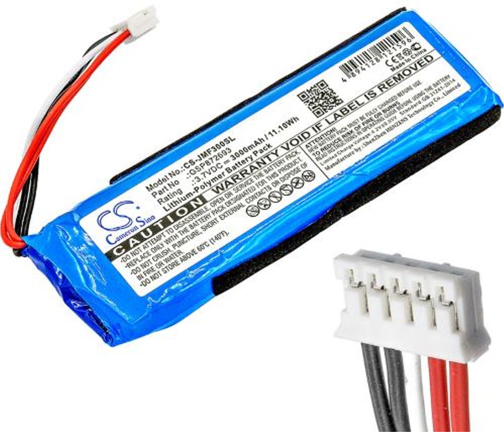 Batteri til JBL GSP872693,P763098 03,GSP872693 02 3000 mAh