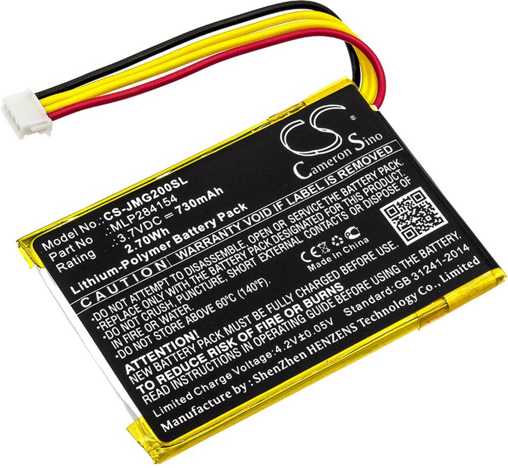 Batteri til JBL GO2/MLP284154,MLP284154 730 mAh
