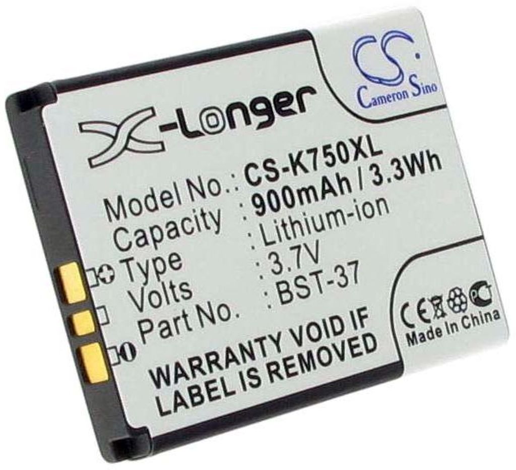 Batteri til Sony Ericsson BST-37 650 mAh
