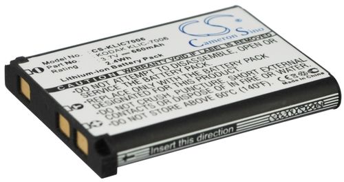 Batteri til Kodak KLIC-7006,LB-012 (660mAh)