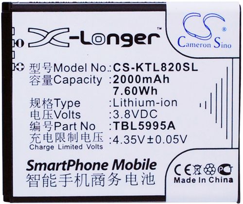 Batteri til K-Touch TBL5995A,TBE5707B 2000 mAh