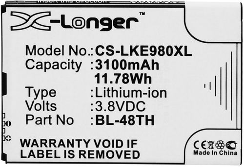 Batteri til LG BL-48TH,EAC62058511,EAC62058511 LLL 3100 mAh