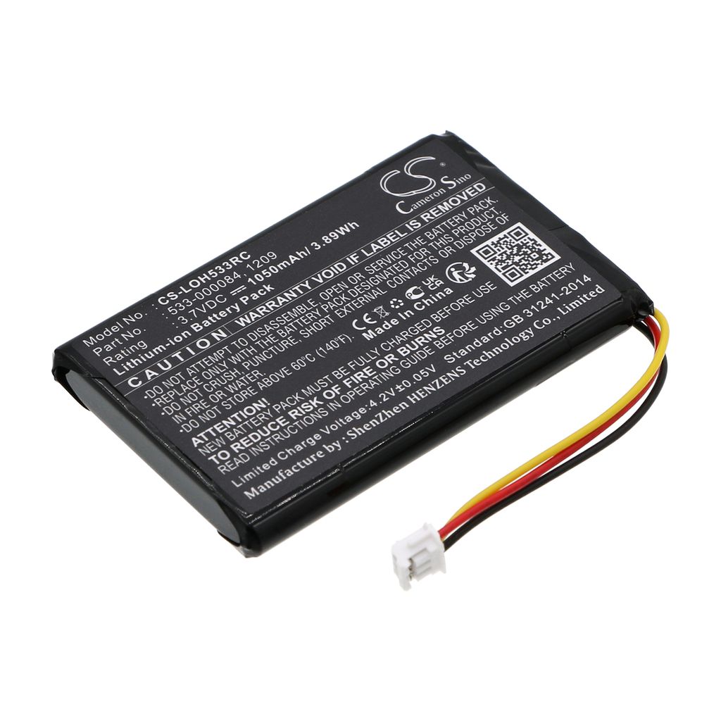Batteri til Logitech 533-000084,1209,533-000083 1050 mAh