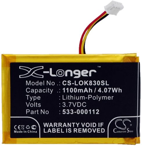 Batteri til Logitech 533-000112,L/N 1406 1100 mAh