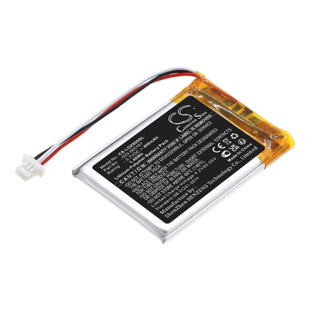 Batteri til Logitech 383040,533-000167 400 mAh