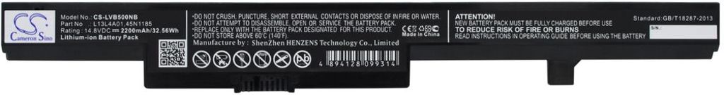 Batteri til Lenovo L13L4A01,45N1185,L12L4E55,L13M4A01,45N1184,45N1183,ASM 45N1182,FRU 45N1183,L12S4E55,L13S4A01 2200 mAh