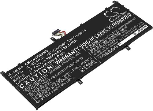 Batteri til Lenovo SB10W67395,5B10U65274,L19C4PD1,L19D4PD1,5B10U65275 7550 mAh