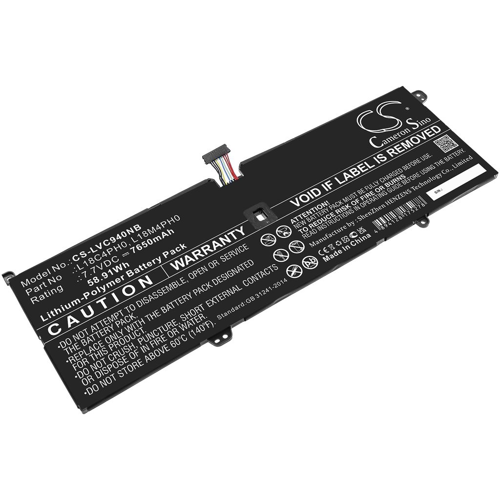 Batteri til Lenovo 5B10T11585,5B10T11586,5B10T11686,5B10W67180,5B10W67374,L18C4PH0,L18M4PH0,SB10W67323,SB10W67416 7650 mAh