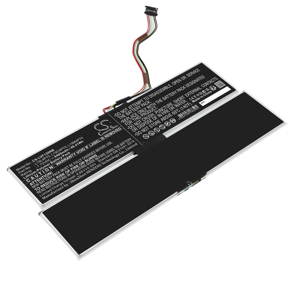 Batteri til Lenovo L19L4P70,5B10W13883,5B10W13884,L19C4P70,L19M4P70,SB10T83126,SB10T83127 6400 mAh