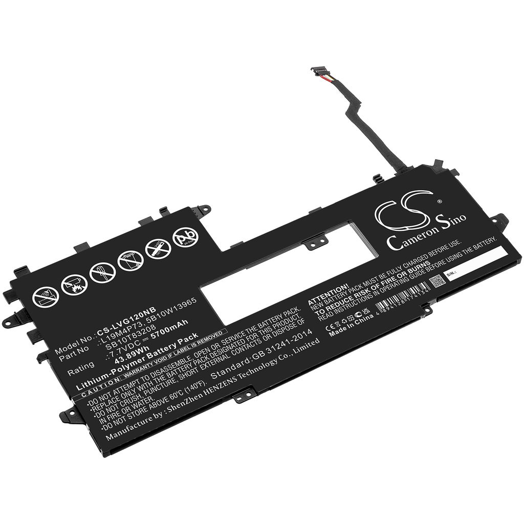Batteri til Lenovo L19M4P73,5B10W13965,SB10T83208 5700 mAh
