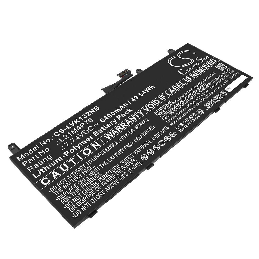 Batteri til Lenovo 5B10W51878,5B11M90079,L21C4P76,L21L4P76,L21M4P76,SB10W51979,SB11M89880 6400 mAh