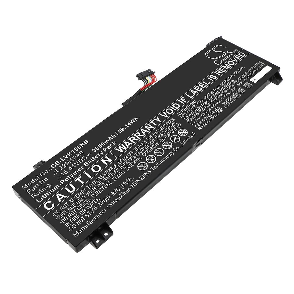 Batteri til Lenovo 5B11K38526,5B11K38528,5B11K38529,5B11K38530,5B11N45946,5B11N45953,5B11N45957,L22B4PA0,L22C4PA0,L22D4 3850 mAh