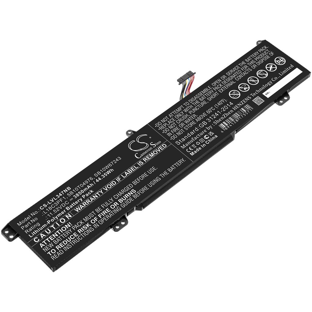 Batteri til Lenovo L18C3PF1,5B10T04976,SB10W67243 3850 mAh