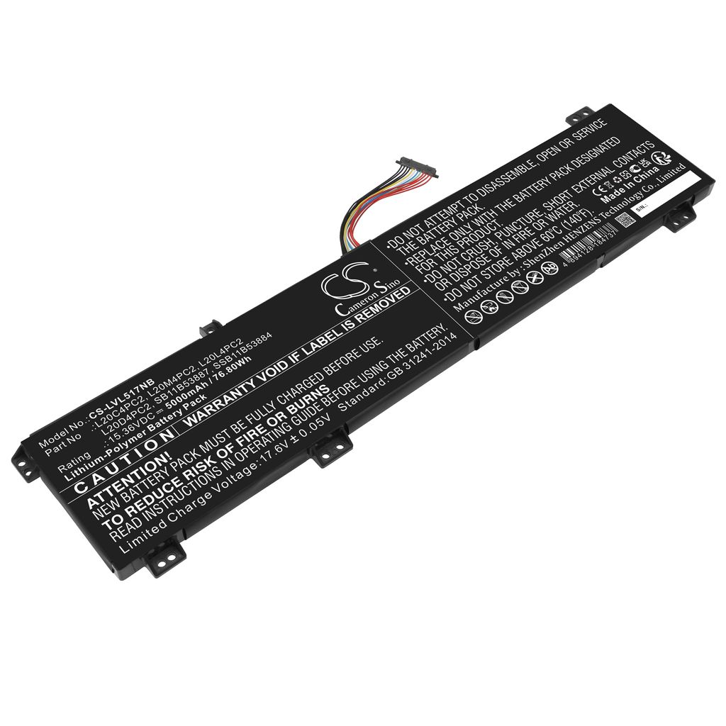 Batteri til Lenovo L20C4PC2,L20M4PC2,L20L4PC2,L20D4PC2,SB11B53887,SSB11B53884 5000 mAh