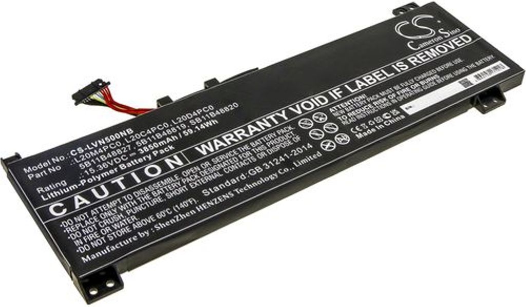 Batteri til Lenovo L20C4PC0,L20M4PC0,5B11B48827,5B11B48819,L20D4PC0,SB11B48820 3850 mAh