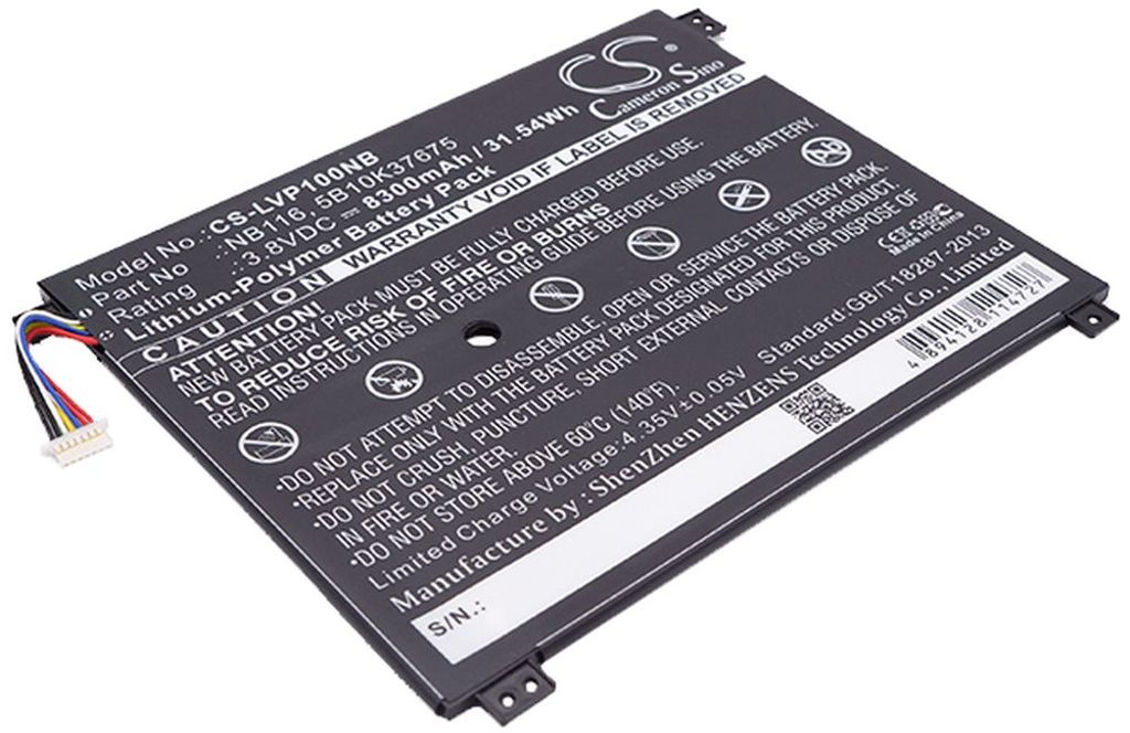 Batteri til Lenovo NB116,1004036-196059-1,5B10K37675 8300 mAh